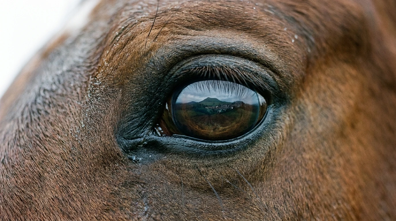 Un regard de cheval au Écurie du Beau Rosier, Toulon-sur-Allier
